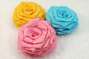 Цветы из бумажных салфеток своими руками