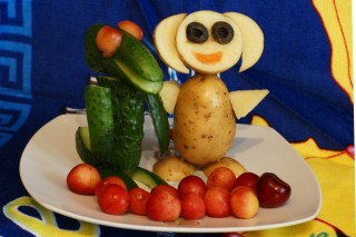 Чебурашка из картошки поделка