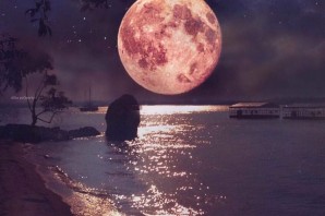 Красивая луна ночью