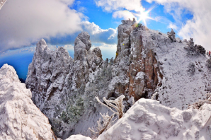 Крымские горы в снегу