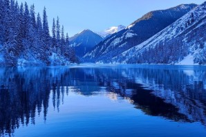 Озеро кольсай зимой