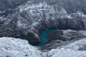Сулакский каньон в дагестане зимой