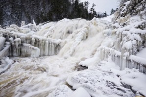 Жигаланские водопады зимой