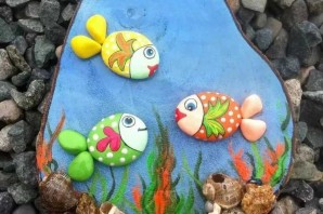 Рыбки из камней для детей