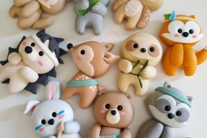 Фигурки животных из воздушного пластилина пошагово