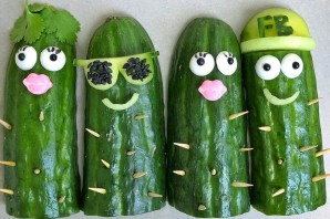 Поделка из огурца в школу