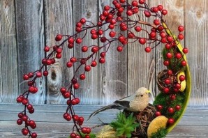 Поделка осенняя из рябины