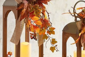 Осенняя палитра из природного материала поделка