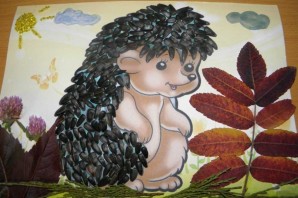 Осенние поделки в садик из семечек