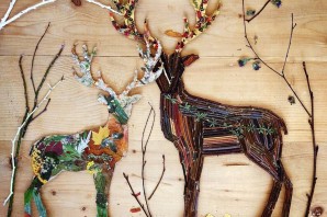 Поделка олень из природного материала