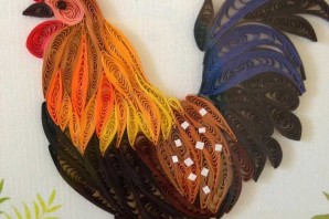 Поделка петух из травы