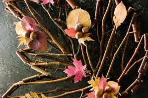 Поделки из листвы веток