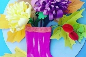 Поделка осенние сапоги из пластилина
