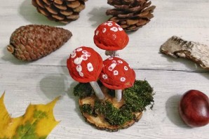 Мухомор поделка из природного материала