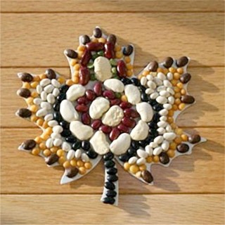 Осенняя поделка из фасоли