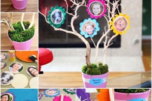 Поделка в сад семейное дерево