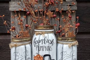 Осень в баночке поделка