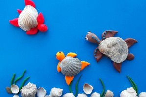 Морские поделки из ракушек для детей