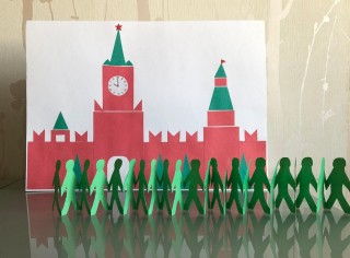Красная площадь из бумаги шаблоны