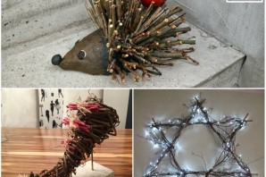 Поделка из веточек деревьев