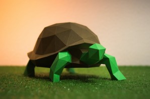Объемная черепаха из бумаги