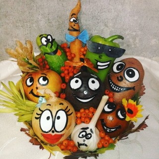 Поделки смешные из овощей