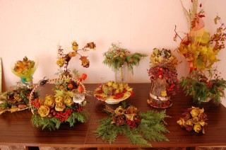 Экибана осенняя поделка