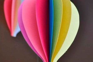 Объемный воздушный шар из бумаги