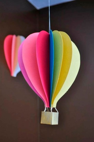 Объемный воздушный шар из бумаги