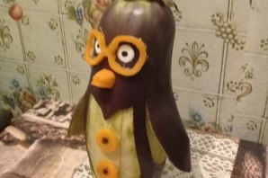 Поделка пингвин из кабачка