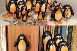 Пингвин из баклажана поделка