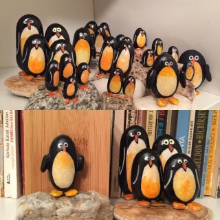 Пингвин из баклажана поделка