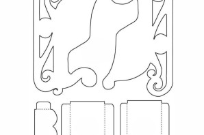 Санки трафарет из картона