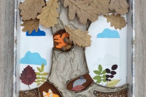 Супергерой из осеннего леса поделка