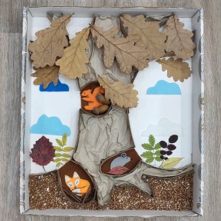 Супергерой из осеннего леса поделка