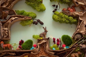 Осенняя поделка животные в лесу