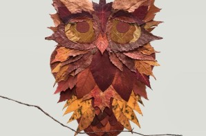 Сова из листьев своими руками