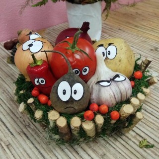 Поделка в садик осень из овощей