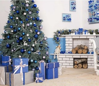 Елка в голубом стиле