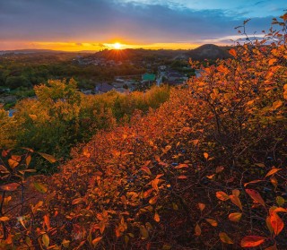 Осенний пейзаж закат
