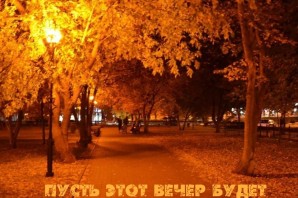 Осенний парк ночью