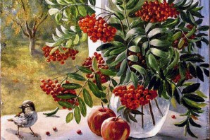 Пейзажи с рябиной осенью