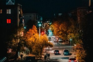 Ночной осенний город