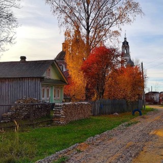Осенний пейзаж в деревне