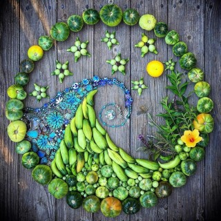 Панно из овощей и фруктов