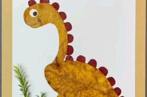 Осенняя поделка динозавр