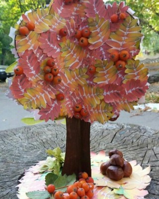 Поделка в сад осеннее дерево