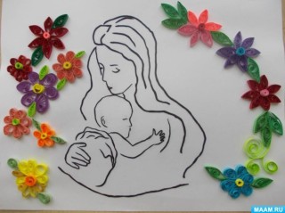 Поделка рисунок ко дню матери