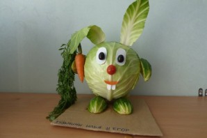 Осенняя поделка в садик из капусты