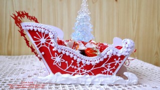 Новогодние санки из картона своими руками